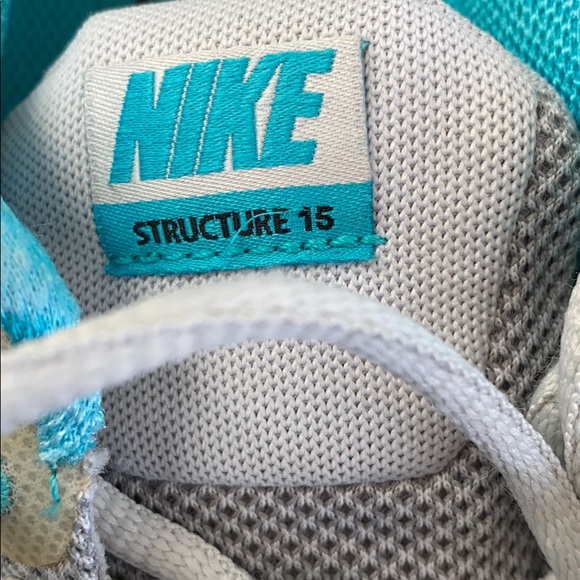 NIKE STRUCTURE 15 blue and white sneakers size 6.5 - Picture 3 of 4